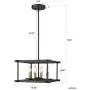TENGXIN Flush Mount Ceiling Light,Chandelier for Living Room Bedroom,Kitchen, Hallway,Black Brass Finished with Iron metarial,UL Listed,No Bulbs Included