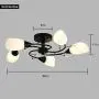 Semi Flush Mount Ceiling Light Fixture - FINXIN FXCL22 Modern Black Painting Pendant Light for Bedroom,Hallway,Kitchen and Dining Room (Black)