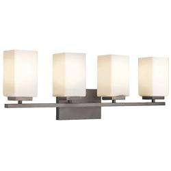 Zeyu 4-Light Bathroom Vanity Light, 26 Inch Vanity Wall Light for Bathroom, Oil Rubbed Bronze Finish with Frosted Glass Shade, 6106-4 ORB