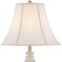 Traditional Table Lamps Set of 2 Cut Glass Urn Brass White Cream Bell Shade for Living Room Family Bedroom Bedside - Regency Hill Traditional Table Lamps Set of 2 Cut Glass Urn Brass White Cream Bell Shade for Living Room Family Bedroom Bedside - Regency Hill