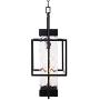 MOTINI 1-Light Outdoor Pendant Light Fixtures Industrial Style Large Single Outdoor Hanging Light in Oil Rubbed Bronze Finish with Water Glass Shade 26.5x10x10 Inch (Bulb Included)