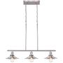 Wellmet 3-Lights Modern Pendant Lighting for Kitchen Island, Farmhouse Chandelier Dining Room Lighting Fixtures Hanging with Brushed Nickel Finish,Chandeliers Height Adjustable (Silver Chain)