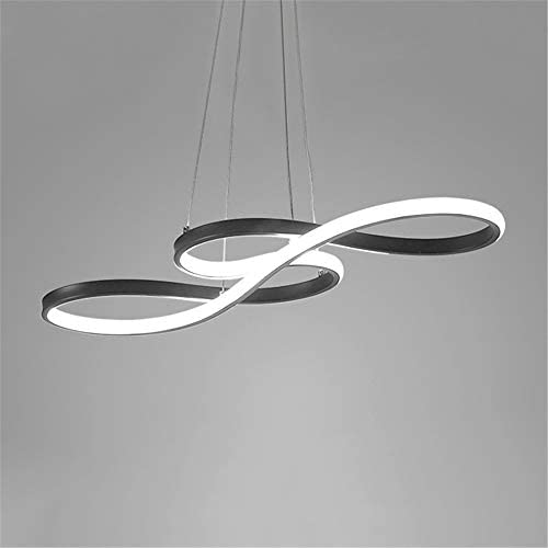 BAYCHEER LED Pendant Light Acrylic Modern Flush Mount Ceiling Light Note Shape Creative Chandelier Adjustable Hanging Light for Dining Room, Livingroom, Bedroom 29.52inch Cool Light