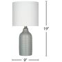 Amazon Brand – Stone & Beam Glazed Ceramic Table Lamp, 18''H, Gray