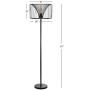 JONATHAN Y JYL6105A Gridley 61'' Metal LED Floor Lamp, Contemporary, Transitional for Bedroom, Living Room, Black