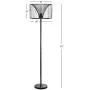 JONATHAN Y JYL6105A Gridley 61'' Metal LED Floor Lamp, Contemporary, Transitional for Bedroom, Living Room, Black