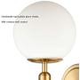 EUL Mid-Century Bedroom Sconce Globe Vanity Wall Light in Brass Finish