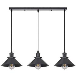 Passica Decor Mid-Century Modern 3 Light Kitchen Island Pendant Lighting Rustic Ceiling Chandelier Triple Heads Light fixtures for Foyer Dining Room Living Room Counterbar Craftsman Kitchen