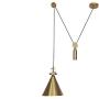WETERS Industrial Retro Brass Pendant Lights, Pulley Hanging Lights, Height-Adjustable Dining Room Lights, Pendant Lights, Plating Gold, Living Room, Bedroom, Bar, E27