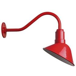 The Venice Gooseneck Sign Light | Restaurant or Accent Wall Light | Shines Light Back Towards The Wall | Barn Lighting Style for Your Modern Farmhouse (16'' Gooseneck, Red)