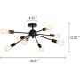 ZGLAOJT Vintage Semi Flush Mount Ceiling Light with E26 Base Modern Antique Black Sputnik 8 Light Chandelier Industrial Ceiling Lamp Fixture for Kitchen Dining Room Bedroom Study Living Room ZGLAOJT Vintage Semi Flush Mount Ceiling Light with E26 Base Modern Antique Black Sputnik 8 Light Chandelier Industrial Ceiling Lamp Fixture for Kitchen Dining Room Bedroom Study Living Room