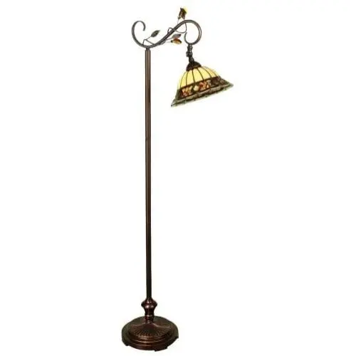 Dale Tiffany TF90219 Crystal Jewel Pebble Stone Floor Lamp, 60'' x 20.5'' x 20.5'', Antique Golden Sand Dale Tiffany TF90219 Crystal Jewel Pebble Stone Floor Lamp, 60'' x 20.5'' x 20.5'', Antique Golden Sand