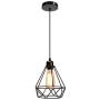 Retro Pendant Light, HESSION Industrial Metal Cage Mini Pendant Light Oil Rubbed Finish, Rustic Chandeliers Ceiling Light Fixture for Farmhouse Kitchen Island Dining Room Covered Patio
