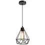 Retro Pendant Light, HESSION Industrial Metal Cage Mini Pendant Light Oil Rubbed Finish, Rustic Chandeliers Ceiling Light Fixture for Farmhouse Kitchen Island Dining Room Covered Patio
