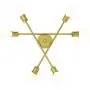 SEOL-Light Sputnik 6 Lights Gold Vintage Close to Ceiling Lights Small Chandelier Hanging Pendant Light Fixtures Brass Brushed for Kitchen,Hallway