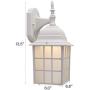 CO-Z White Exterior Light Fixtures Wall Mount, White Porch Light Outdoor Wall Lantern with LED Bulb, Outdoor Wall Light with Matte White Finish & Housing Plus Frosted Glass, ETL Certificated.