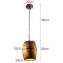 BoTaiDaHong Bar Cafe Lights Wood Wine Barrel Hanging Fixture Ceiling Pendant Lamp Lighting for Island Kitchen,Dining Room,Bedroom,Cafe,Bar,Club