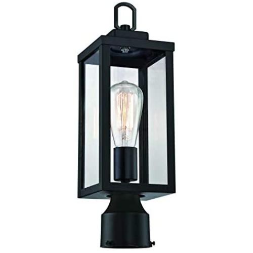 WISBEAM Outdoor Post Light, Pole Lantern, E26 Base 100W Max, Aluminum Housing Plus Glass, Wet Location Rated, ETL Qualified, Bulbs not Included