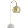 JONATHAN Y JYL6000A Stephen 23.5'' Metal/Marble LED Lamp Contemporary,Modern,Transitional for Bedroom, Living Room, Office, College Dorm, Coffee Table, Bookcase, Brass Gold/White