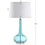JONATHAN Y JYL1079B-SET2 Bette 28.5'' Glass Teardrop LED Table Lamp Contemporary,Transitional for Bedroom, Living Room, Office, College Dorm, Coffee Table, Bookcase, Aqua(Setof2)