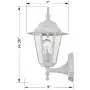 Gruenlich Outdoor Wall Lantern, Wall Sconce as Porch Lighting Fixture with One E26 Medium Base, Aluminum Housing Plus Glass, ETL Rated, Bulb Not Included (White Finish)