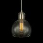 KRASTY Modern Brushed Nickel Seeded Glass Pendant Light Fixtures Mini Adjustable Pendant Lighting Chorme Ceiling Pendant Light, Pendant Lamp for Kitchen Island Dining Room Bedroom
