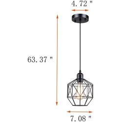 JYMTT Lighting,3 Lights Industrial Style Ceiling Island Pendant Lighting, Matte Black, Bulb Not Included