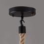 JiuZhuo Rustic Nautical Rope Woven Drum Shaded 1-Light Pendant Light