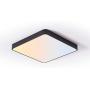SviDau Flush Mount LED Ceiling Light Fixture Black 12 Inch 24 Watt Square Dimmable Ceiling Light for Bedroom Living Room Kitchen Hallway 3 Color Temperatures in One(3000k/4000k/6500k)