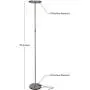 Brightech Sky Flux - The Very Bright LED Torchiere Floor Lamp, for Your Living Room & Office - Halogen Lamp Alternative with 3 Light Options Incl. Daylight - Dimmable Modern Uplight - Nickel