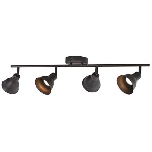 Industrial Vintage Indoor Wall Mount Spotlight BONLICHT 4 Light Modern Semi Flush Mount Ceiling Light Oil Rubbed Bronze Adjustable Kitchen Track Lighting fixtures(GU10 35W Halogen Bulbs Included)