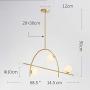 Glass Globe Sputnik Chandelier Modern 3 Light Molecule Pendant Lighting,G9 Mid Century Brass Finish Ceiling Lamp for Dining Room Hallway