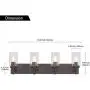 VINLUZ 4 Lights Bathroom Vanity Light Fixture Oil Rubbed Bronze Sconces Wall Lighting Modern Industrial Indoor Wall Mounted Lamp, Farmhouse Style Wall Light for Kitchen Living Room Dining Room