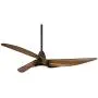 56'' Sleuth Modern Ceiling Fan with Light LED Dimmable Oil Rubbed Bronze Frosted Glass for Bedroom Living Room Kitchen Dining - Casa Vieja