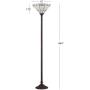 JONATHAN Y JYL8005A Moore Style 68.57'' Torchiere LED Floor Lamp, Tiffany, Traditional for Bedroom, Living Room, Bronze