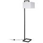 Henn&Hart FL0252 Black Floor Lamp with Square Fabric Shade for Living Room / Office / Bedside