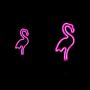 [Set of 2] Flamingo Solar Garden Stake Lights, Outdoor Solar Pathway Light for Lawn Patio Yard Walkway, Neon Pink Lighting (29.5'' Height)