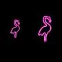 [Set of 2] Flamingo Solar Garden Stake Lights, Outdoor Solar Pathway Light for Lawn Patio Yard Walkway, Neon Pink Lighting (29.5'' Height)