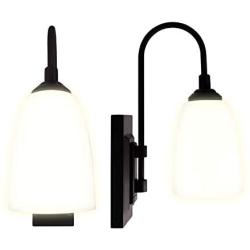 Westek Battery Operated Wall Sconce, 2 Pack – 100 Lumens, 4 Hour Auto Shut-Off Battery Wall Sconce – Plastic with Matte Black Finish – Wireless Wall Light with Easy Install – 2 Light Settings