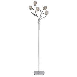 Maxax Floor Lamp 5 Adjustable Arms & Lights Heads Multi Head Standing Reading Lamp for Living Room, Bedroom, Kids Room -Chrome Finish