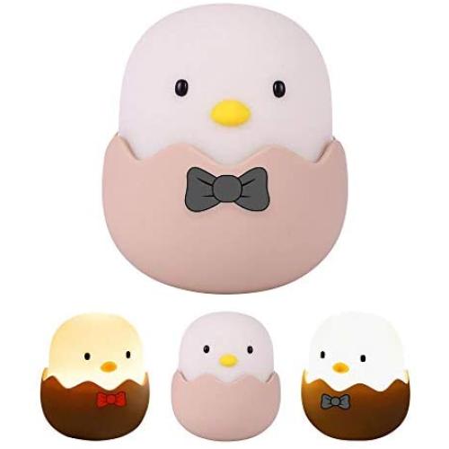 Eutoria Dimmable Night Light for Kids | Ambient Nursery Light |Cute Chick Hatch Bedside lamp for Girls/Boys |Bedroom Decor Newborn Essentials