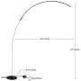 Brightech Sparq - Hanging, LED Arc Floor Lamp - Over The Couch, Contemporary Standing Lamp - Modern, Dimmable Light Arching from Behind The Sofa - Living Room & Office Pole Lamp - Black