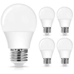 JandCase A15 Dimmable Led Bulb, Fridge Light Bulb, 4W(40W Equivalent), 400lm, Warm White 3000K, Ideal Lighting for Ceiling Fan, Freezer, Refrigerator, E26 Base, 4 Pack