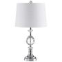JONATHAN Y JYL5036A Channing 25.5'' LED Crystal/Metal Lamp Glam,Contemporay,Transitional for Bedroom, Living Room, Office, College Dorm, Coffee Table, Bookcase, Clear/Chrome