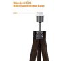 LEPOWER Wood Tripod Floor Lamp, Mid Century Standing Reading Light for Living Room, Bedroom, Study Room and Office, Modern Design, Flaxen Lamp Shade with E26 Lamp Base (Walnut)