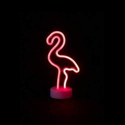 Flamingo Neon Signs LED Neon Lights Light up Signs for Bedroom Flamingo Lamp with Holder Base for Party Night Light Room Decor for Party, Birthday