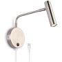 Wall Mounted Lamp, Joossnwell Sconce Light with Plug in Cords Wall Reading Light with Switch for Living Room Bedroom Warm White 3000K