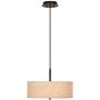 Bronze Drum Pendant Chandelier 16'' Wide Modern Cream Fabric Shade 3-Light Fixture for Dining Room House Foyer Kitchen Island Entryway Bedroom Living Room - Possini Euro Design