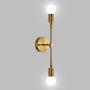 JHLBYL Bathroom Vanity Light 2-Light Wall Sconce Brushed Gold Bronze Classic Mid Century Wall Lamp Wall Light for Bathroom Modern Dining Room Living Room