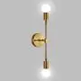 JHLBYL Bathroom Vanity Light 2-Light Wall Sconce Brushed Gold Bronze Classic Mid Century Wall Lamp Wall Light for Bathroom Modern Dining Room Living Room